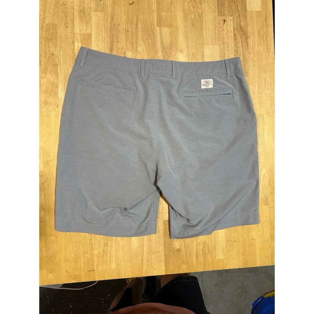 Faherty Men's All Day Shorts Gray Stretch Performance Golf Casual Size 38